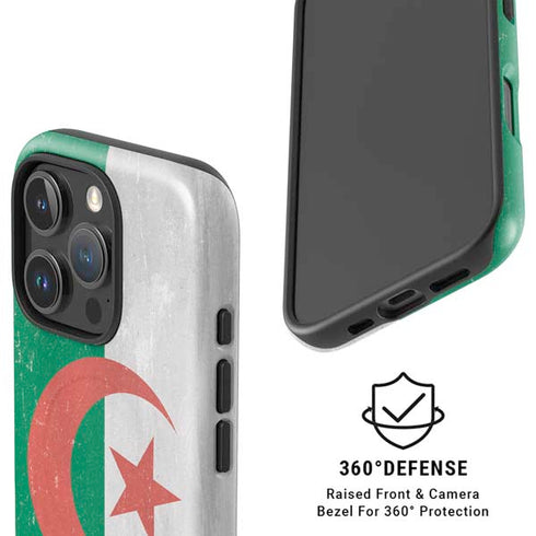 Algeria Flag Distressed iPhone 16 Pro Max Magsafe Impact Case